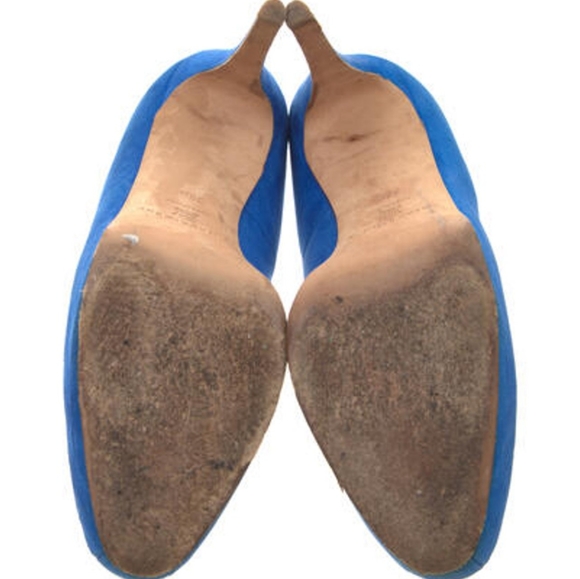 Brian Atwood Maniac cobalt blue suede high heel pumps 39 $600 - Picture 6 of 8